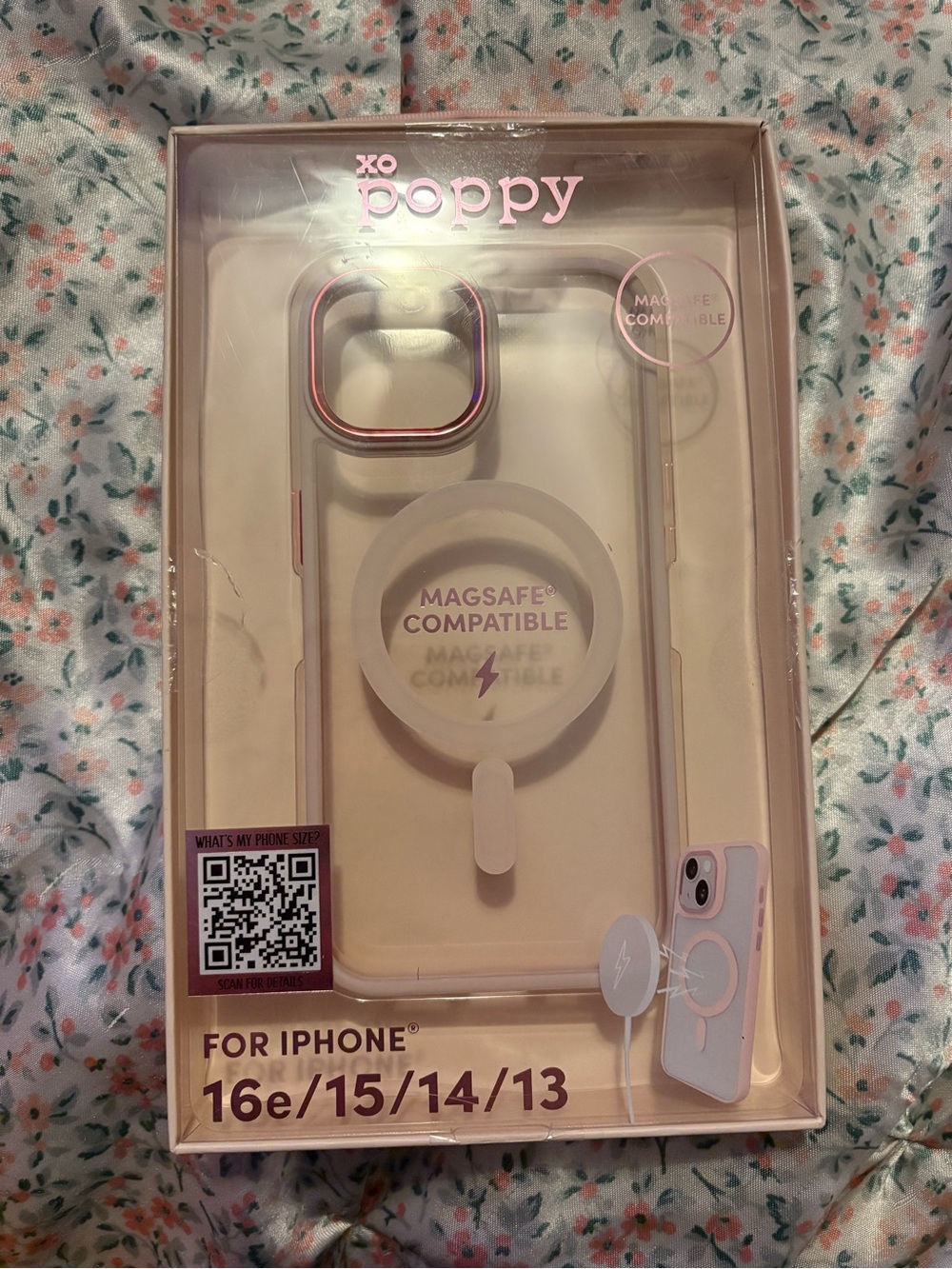 MagSafe Compatible Clear Pink iPhone Case (Fits iPhone 16e/15/14/13)